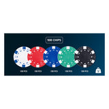 Pokerset im Silberetui - 500 Chips 11,5gr. - afbeelding 5