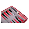 Backgammon-Reisespiel mit Reißverschluss – rot