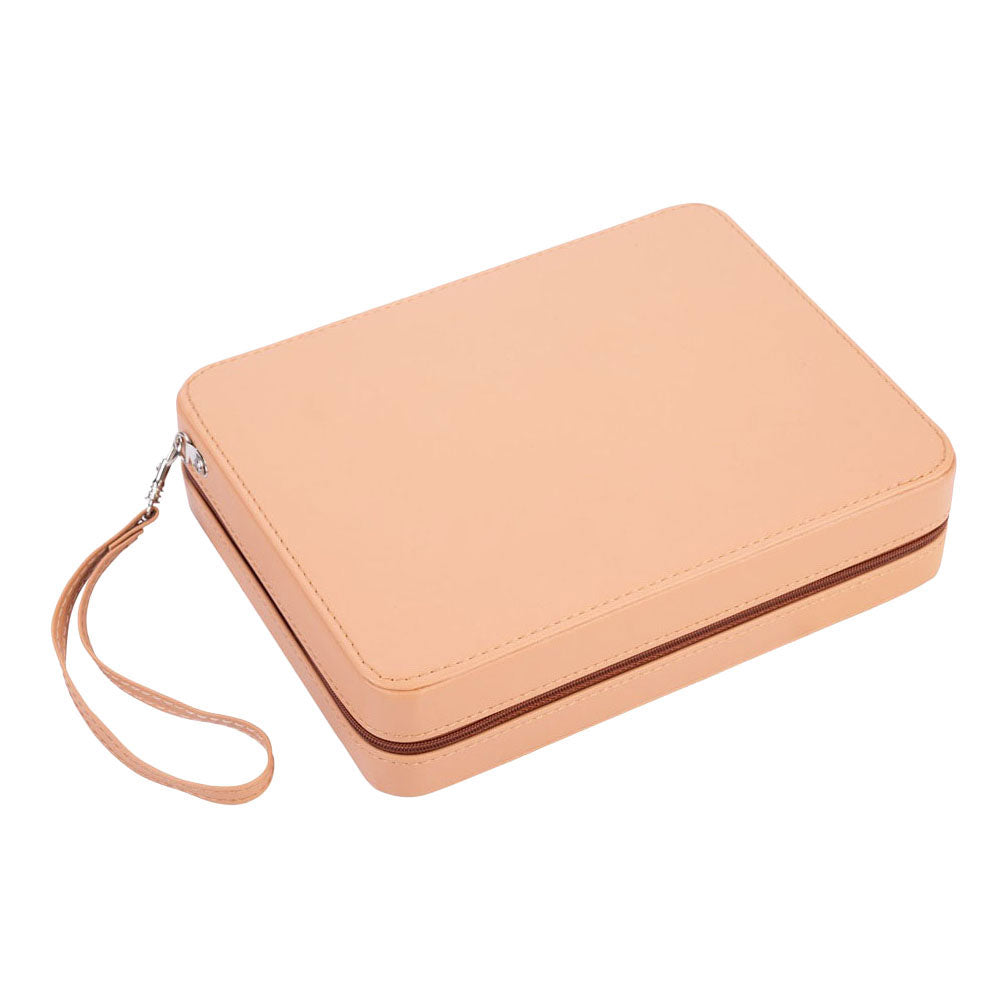 Engelhart Backgammon-Reisespiel mit Reißverschluss – Beige