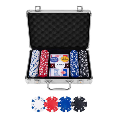 Pokerset im Silberetui - 200 Chips