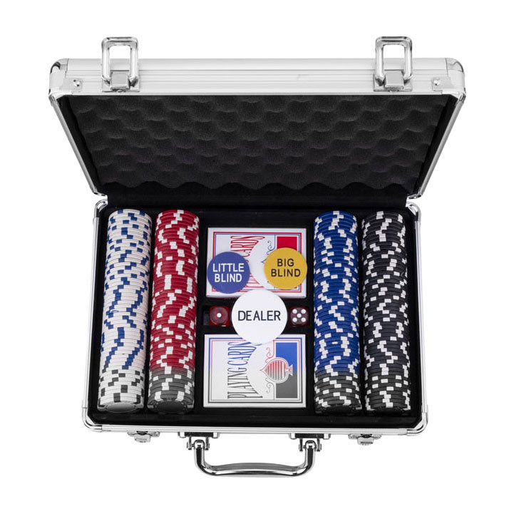 Pokerset im Silberetui - 200 Chips