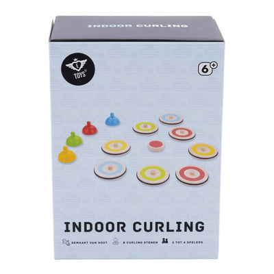 Indoor-Curling-Spiel aus Holz – 2 bis 4 Spieler