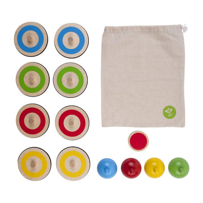 Indoor-Curling-Spiel aus Holz – 2 bis 4 Spieler