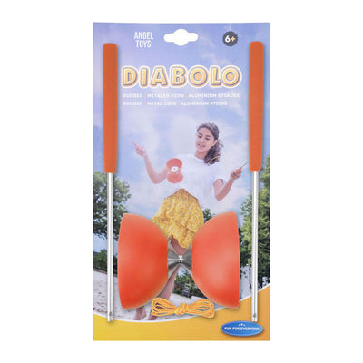 Engelhart Diabologummi mit Aluminiumstäben rot