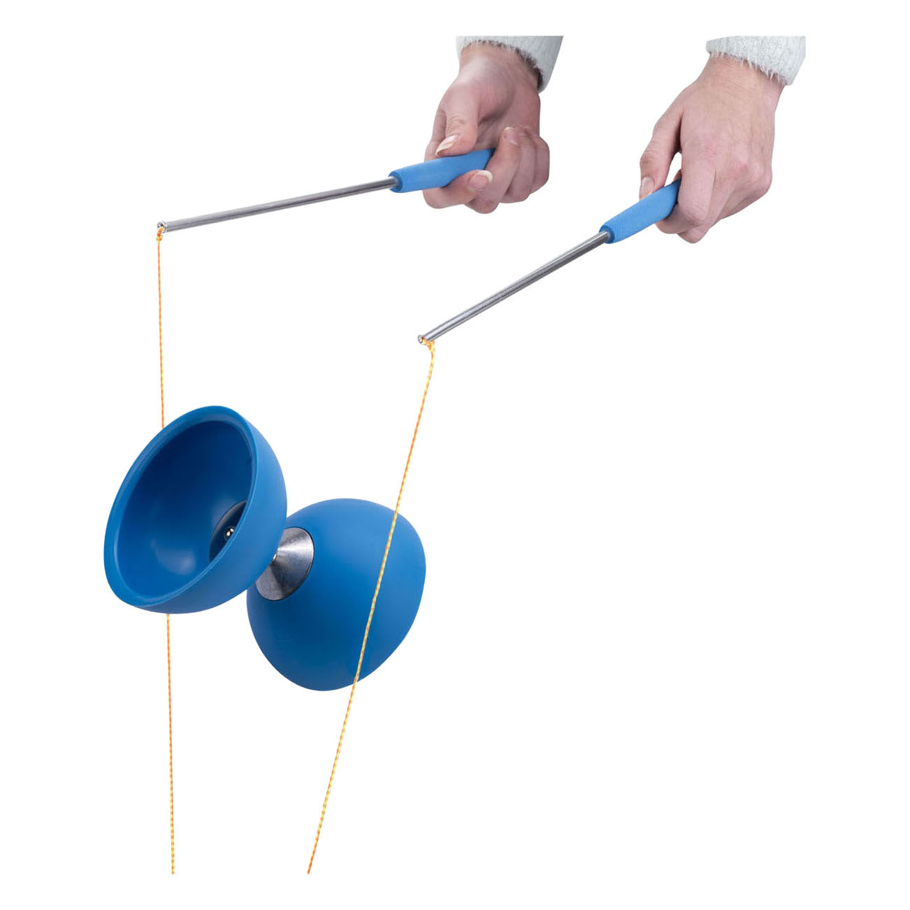 Angeltoys Diabolo Gummi-Metallstäbe (blau)