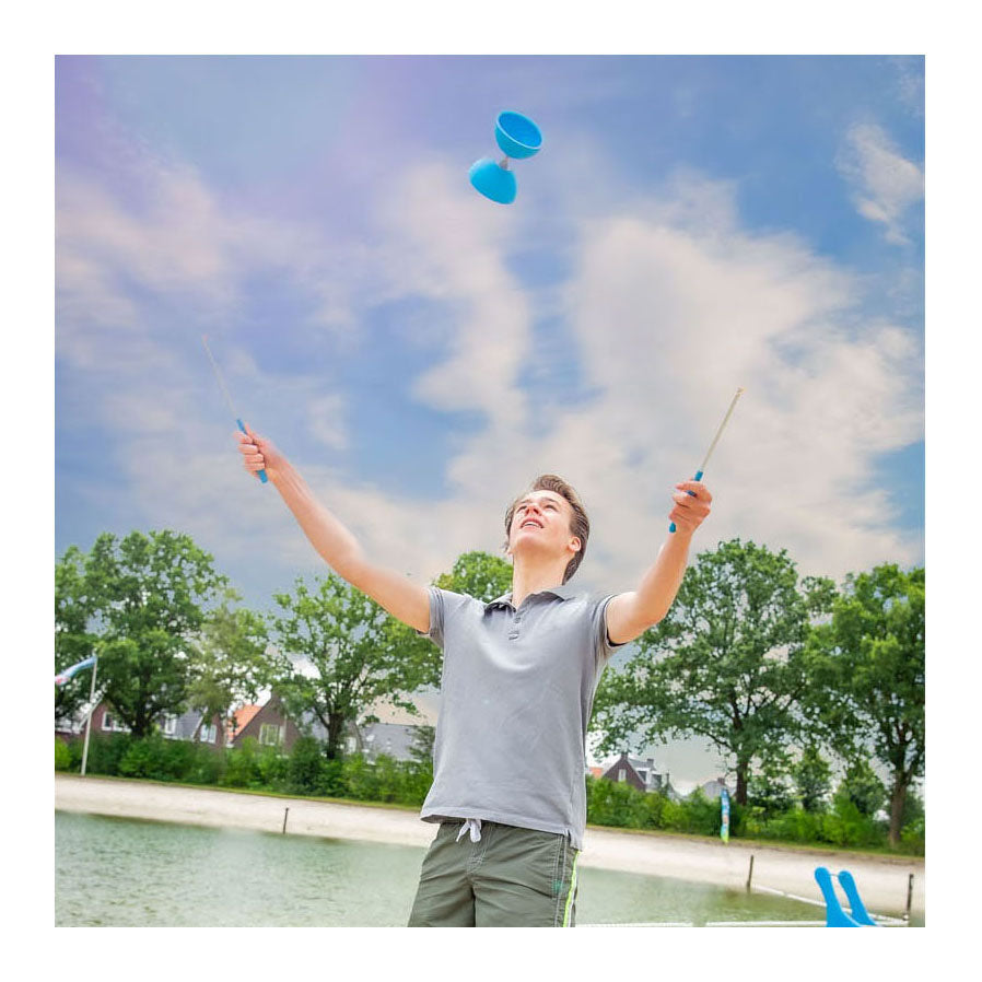 Angeltoys Diabolo Gummi-Metallstäbe (blau)