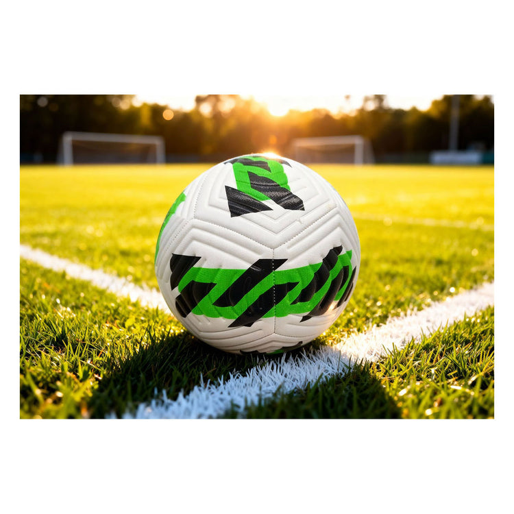 Engelhart Fußball weiß grün schwarz Größe 5 – 400 Gramm – Ball für Outdoor, Training und Freizeit