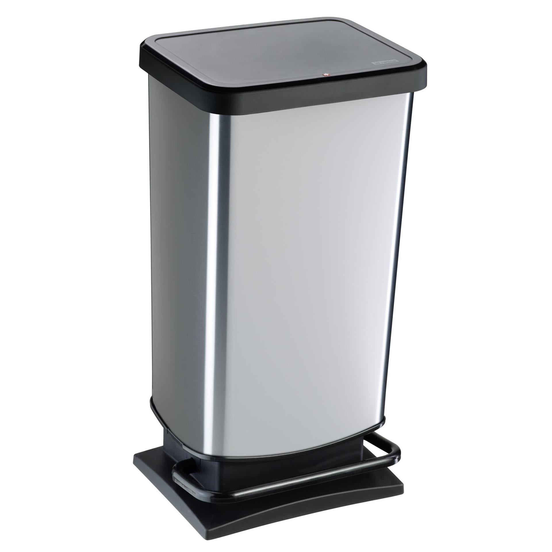 Rotho Rotho Paso Pedal Bin 40L Silber Metallic