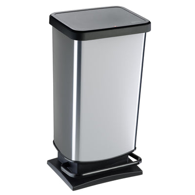 Rotho Rotho Paso Pedal Bin 40L Silber Metallic