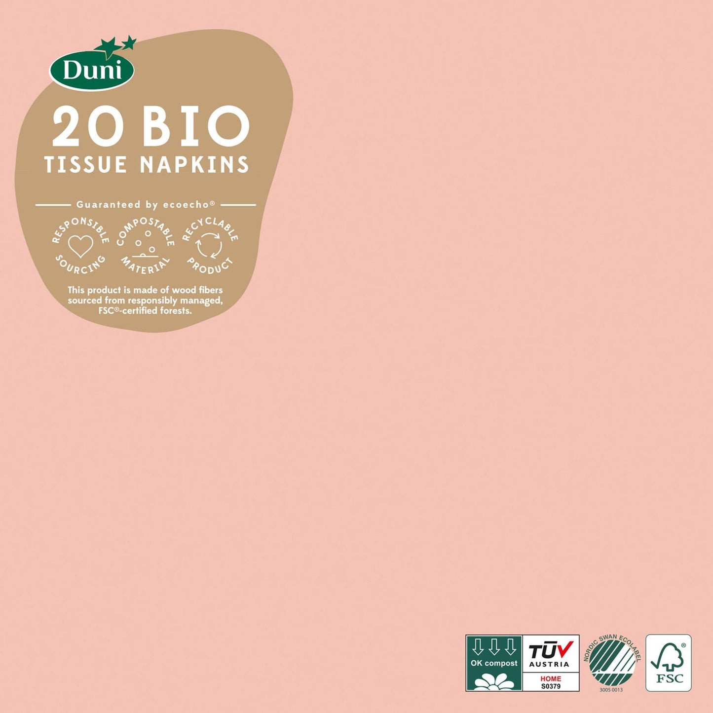 Duni Servietten Mellow Rose 33x33cm