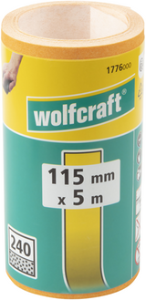 Wolfcraft Schleifpapierrolle | für Holz Metall | 5m x 115mm | Körnung 240 | 1 Stück - 1776000 - afbeelding 2