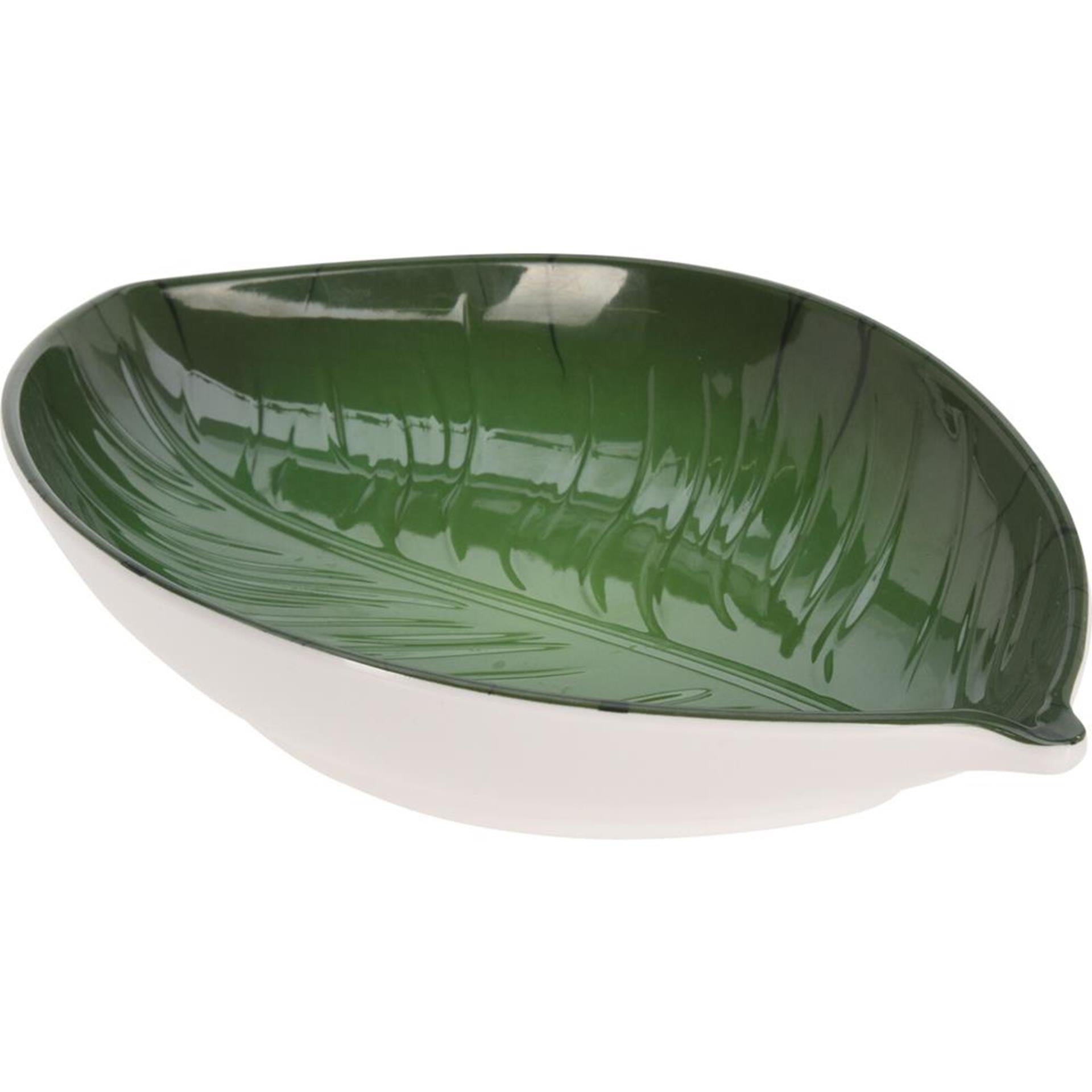 Excellent Houseware Teller aus Melamin in Blattform, 23 x 15 cm
