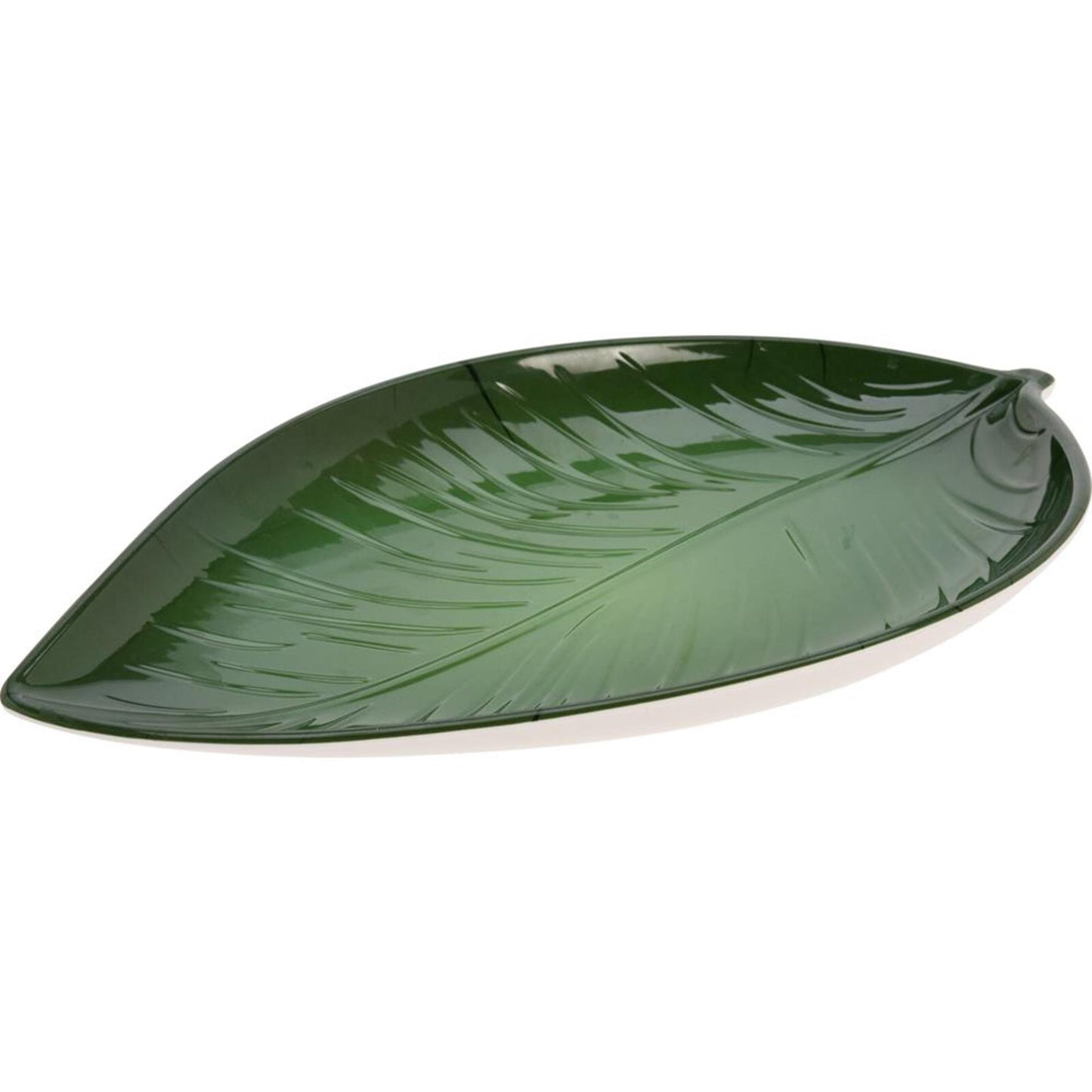 Excellent Houseware Teller aus Melamin in Blattform, 41 x 24 cm