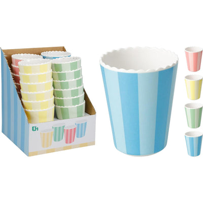 Excellent Houseware Becher Melamin ø8xh10cm gestreift