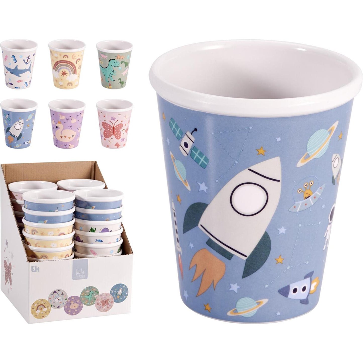 Hervorragendes Haushaltswaren-Set aus Melaminbechern 250 ml – 24-tlg.