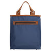 Einkaufstasche mit Ledergriff blau