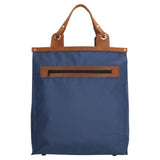 Einkaufstasche mit Ledergriff blau - afbeelding 1