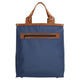 Einkaufstasche mit Ledergriff blau