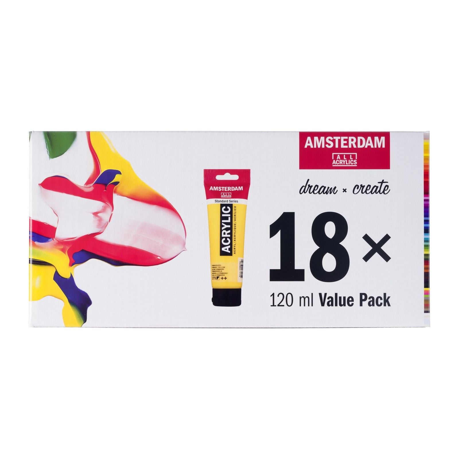 Amsterdam alle Acrylfarben Amsterdam • Acrylfarben der Standardserie, Vorteilspackung 18 x 120 ml