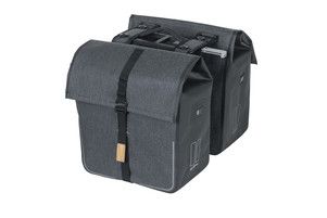 Basil Urban Dry doppelte MIK Fahrradtasche - 50L - grau meliert - wasserdicht