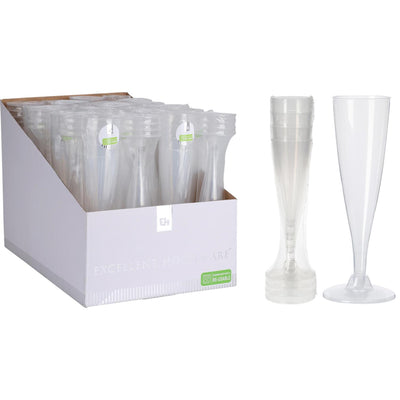 Excellent Houseware Champagnerglas aus Kunststoff, 130 ml, 4er-Set