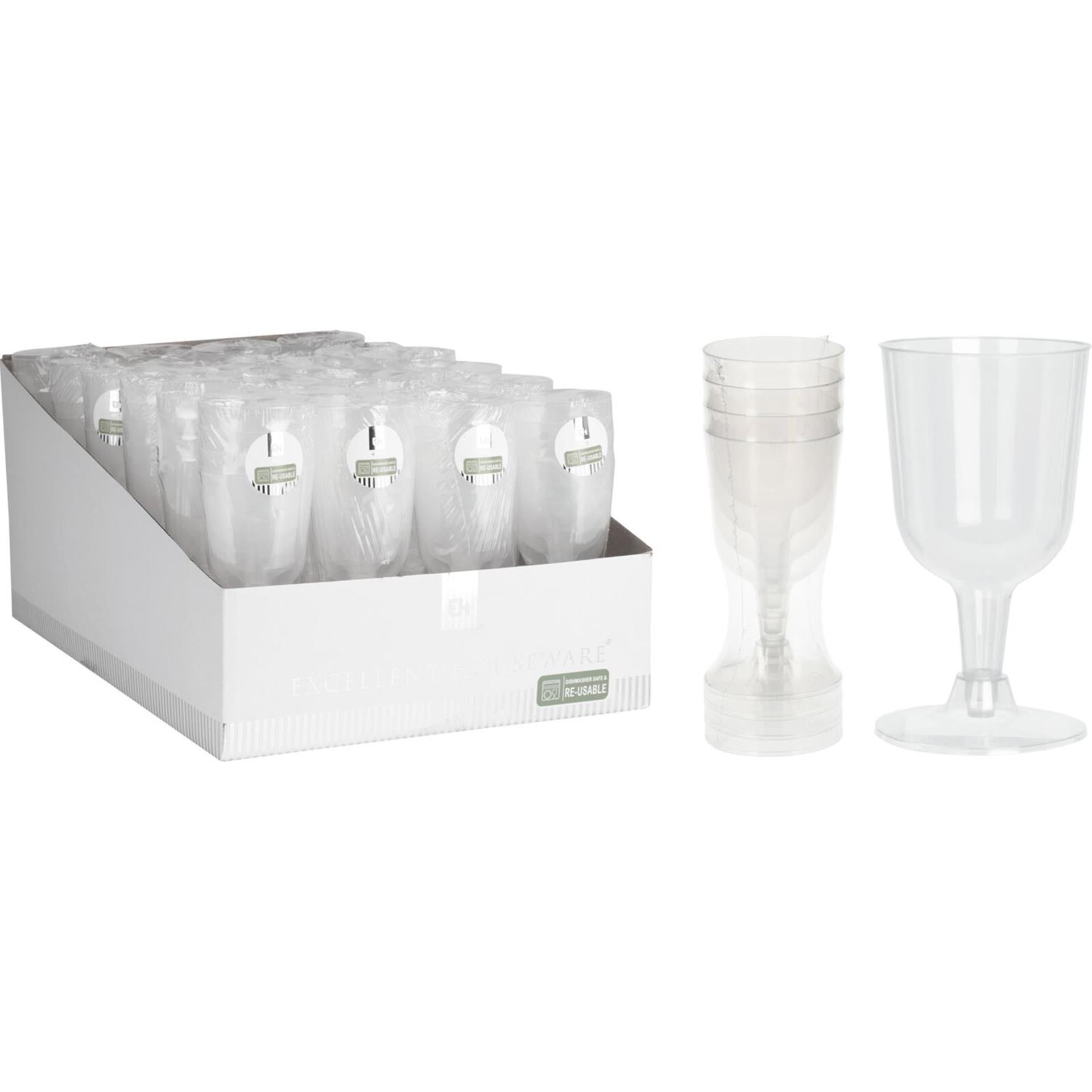 Excellent Houseware Weinglas aus Kunststoff, 160 ml, 4er-Set