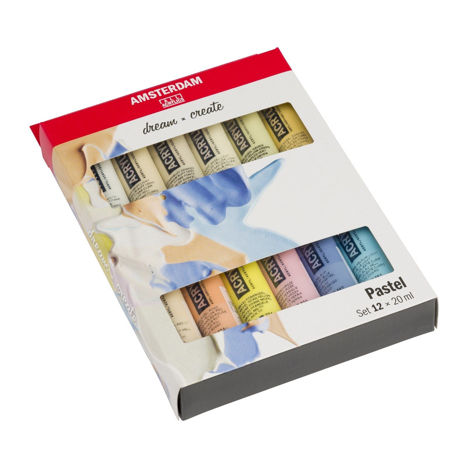 Bruynzeel Amsterdam Standard-Serie Acrylfarben-Pastell-Set 20 ml, 12-tlg.