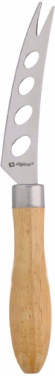 Alpina Käsemesser für Weichkäse – 20 cm – Holzgriff – gezahnte Klinge mit Löchern