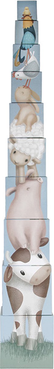 Tiamo Little Farm Cardboard Stacking Tower