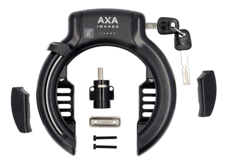 Axa imenso groß (75 mm) Ringslot Art-2 Schwarz mit Bosch Powertube BES3-Batterieschlitz OEM
