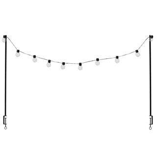 EsssCert -Design -Tischklemme schwarz mit Solarleuchten