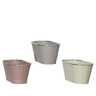 Blumepot Zink 3 Assorti 28x14x12,5 cm