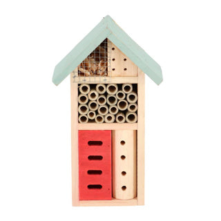 Esschert Design Esschert Design Holz Insekten Hotel 9x15x26 cm Naturel Mintgroen Rot