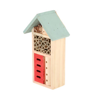 Esschert Design Esschert Design Holz Insekten Hotel 9x15x26 cm Naturel Mintgroen Rot