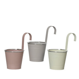 Blumepot Zink 3 Assorti -Folie 14 cm H 24 cm