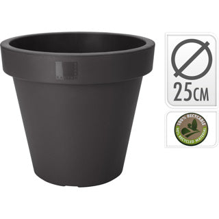 Blumenpot Ek etwa 25 cm Anthrazit