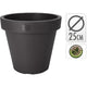Blumenpot Ek etwa 25 cm Anthrazit