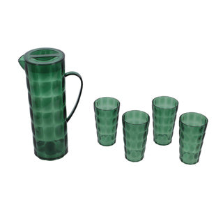Pass mit 4 Trinkgläser aus Kunststoffgrün -grüner Set von 5 Pass