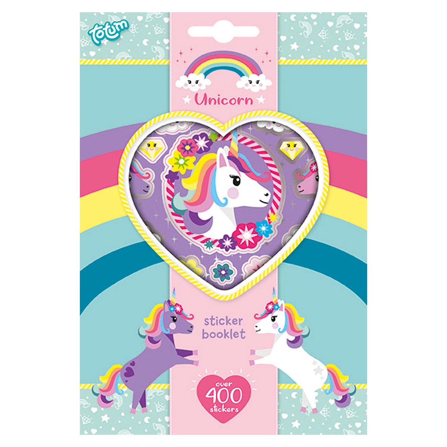 Totum Unicorn Sticker -Broschüre mit Aufklebern