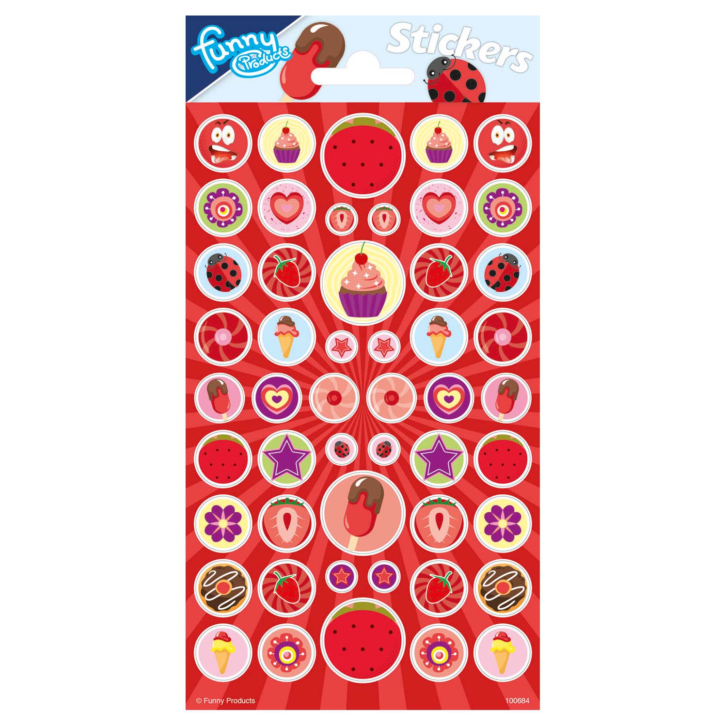 Totum -Aufkleberblatt mit Geruchsdrawberries