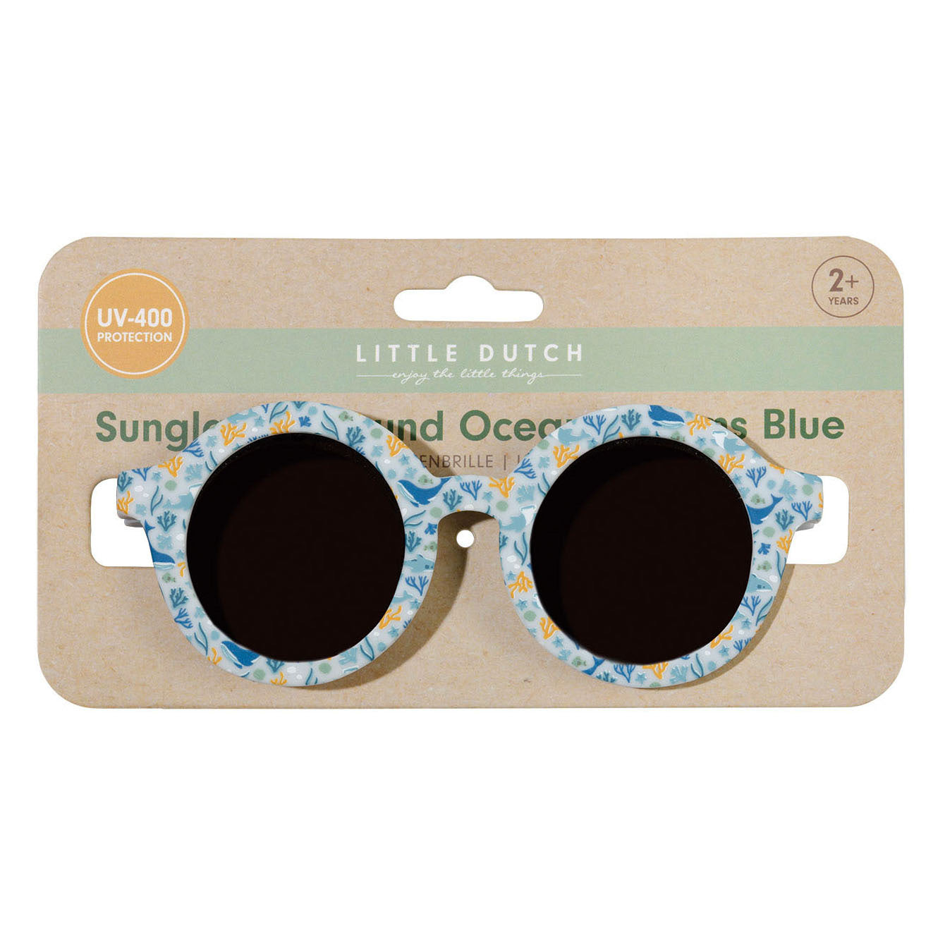 Kleine niederländische Kinder Sonnenbrille Ozean Träume blau