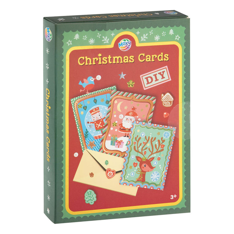 Die kreative Bastelgruppe bastelt eigene Weihnachtskarten – mit 3 Umschlägen und 3 Stickerbögen