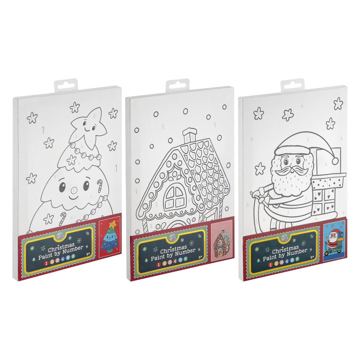 Kreative Bastelgruppe Malen nach Zahlen Leinwand Weihnachten – 29,7 x 19,5 cm