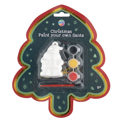 Kreative Bastelgruppe bemalt Ihren eigenen Weihnachtsmann – inklusive Pinsel und Farbe