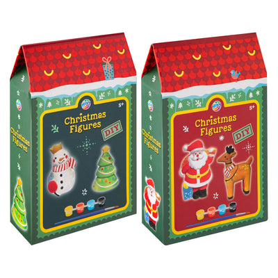 Kreative Bastelgruppe bemalt eigene Weihnachtsfigur – inklusive Pinsel und Farbe