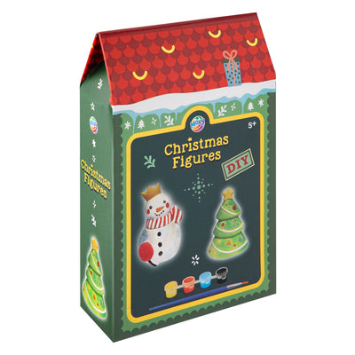 Kreative Bastelgruppe bemalt eigene Weihnachtsfigur – inklusive Pinsel und Farbe