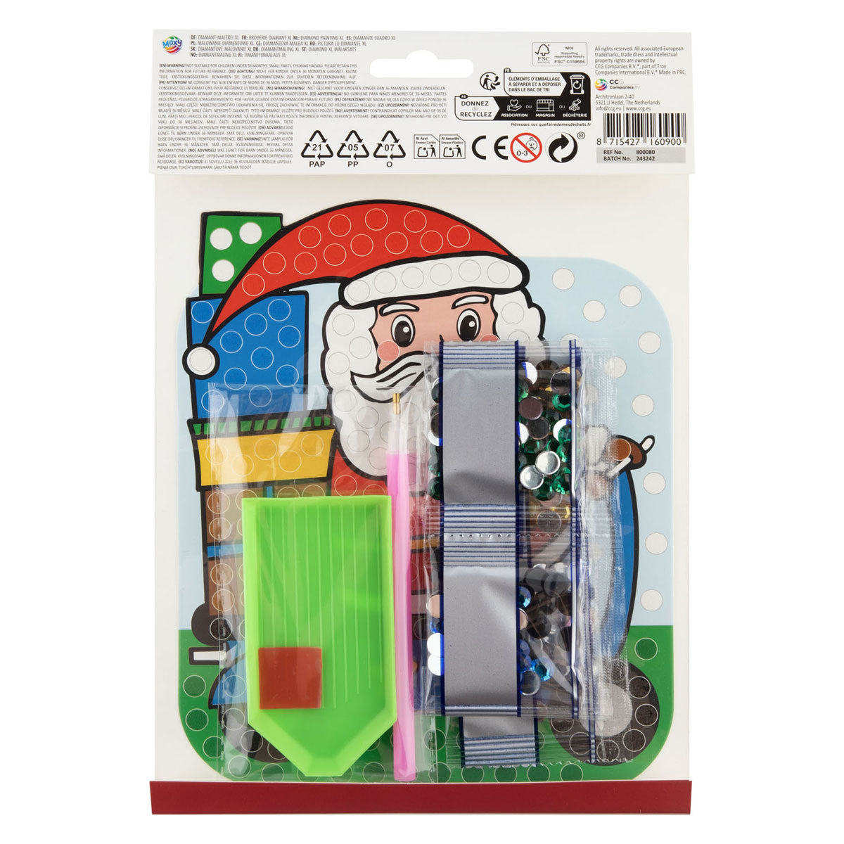 Kreative Bastelgruppe, Diamantmalerei, Weihnachten, XL, Strasssteine – A5