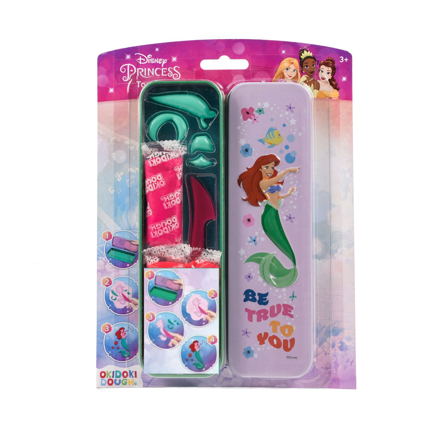 Disney Prinzessin Okidoki Klei speichert Zinn 3D mit Accessoires