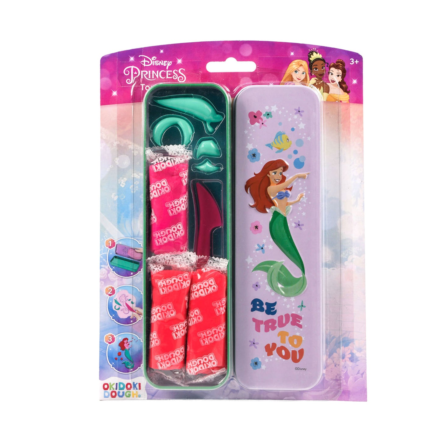 Disney Prinzessin Okidoki Klei speichert Zinn 3D mit Accessoires