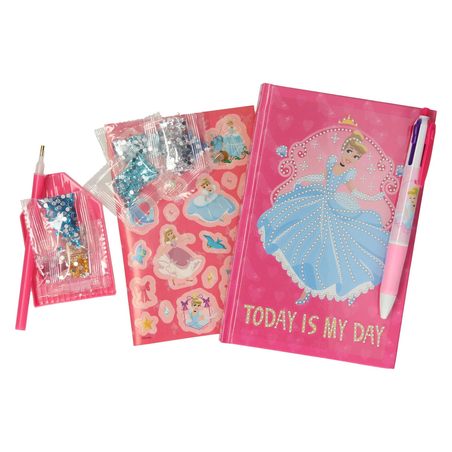 Dekorieren von Disney Princess Diary mit Strasssteinen